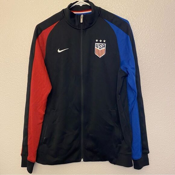Nike Team USA Olympics full zip up warm up soccer track jacket woman’s fitted XL - Picture 2 of 11